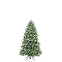 Black Box Trees Pinyon kerstboom besneeuwd met dennenappels blauwgroen 155cm - thumbnail