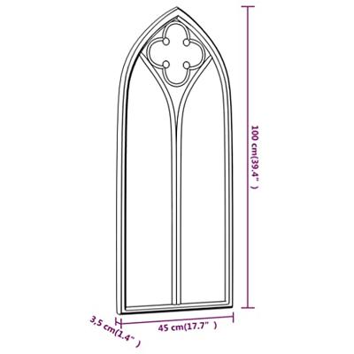 VidaXL Spiegel 100x45 cm ijzer zandkleurig