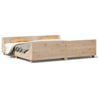 Bedframe zonder matras massief grenenhout 200x200 cm - thumbnail
