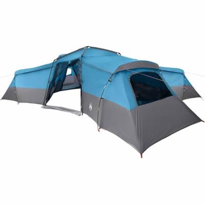 VidaXL Gezinstent met dak met opslag blauw 833 x 585 x 216 cm taft