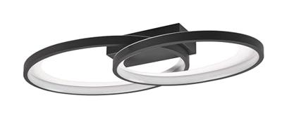 Trio PlafondlampMalaga zwart met wit - R64482134