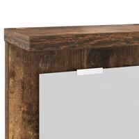 Wandgemonteerde kapstok met plank Gerookt eiken 85 x 10 x 45 cm - thumbnail