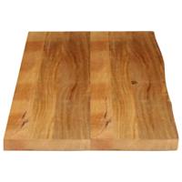 Tafelblad met natuurlijke rand 140x60x3,8 cm massief mangohout - thumbnail