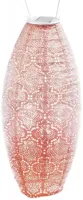 Solar lampion long oval bazaar 20 cm roze Lumiz - Lumiz - thumbnail