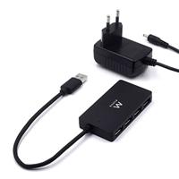 Ewent Ew1134 4-Poorts Usb 3.1 Gen1 (Usb 3.0) Hub, Zwart - thumbnail