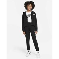 Nike NSW Club Fleece Trainingspak Girls Zwart - Maat 128 - Kleur: Zwart | Soccerfanshop - thumbnail