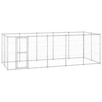 Hondenkennel 12,1 m² gegalvaniseerd staal - thumbnail
