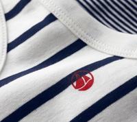 Set van 2 slip-overs in biologisch katoen PETIT BATEAU veel blauw - thumbnail