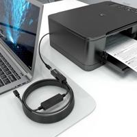 AISENS - A107-0870 verlengkabel USB 3.2 Gen1X1 met versterker, USB-C/M-USB-C/H, zwart, 10 m - thumbnail