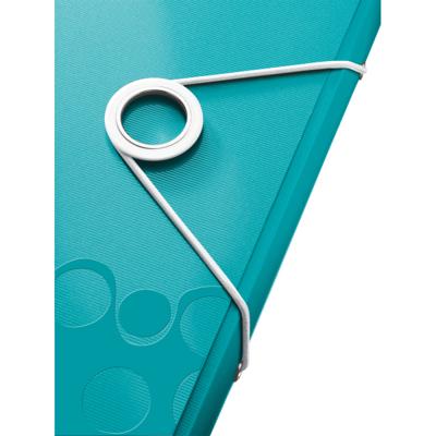 Leitz WOW elastomap met 3 kleppen, uit PP, ft A4, ijsblauw