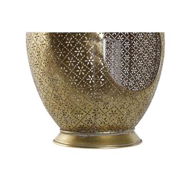 Kaarshouder Home ESPRIT Gouden Metaal Kristal 24 x 24 x 38,5 cm