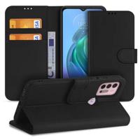 Motorola Moto G20 | G30 | G10 Hoesje Zwart met Pasjeshouder - thumbnail
