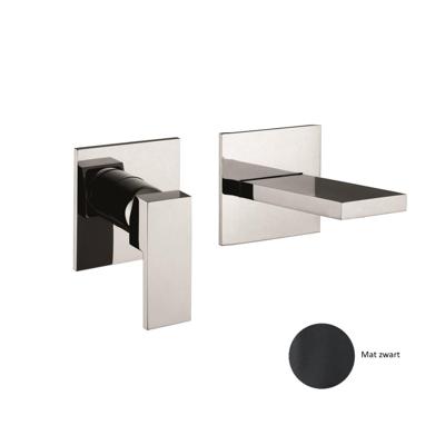 Inbouw Wastafelmengkraan Sanimex Giulini Eenhendel 20 cm Inclusief Inbouwdelen Mat Zwart Sanimex