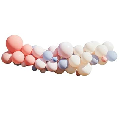 Ballonnenboog Chique Blush, Nude & Blauw - thumbnail