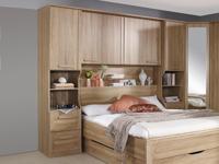 Brugkast RIGA 160 cm sonoma met achtergrond plank - thumbnail