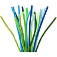 Creativ Company Chenille 6mm x 30cm groen en turquoise harmonie - 25st. - thumbnail