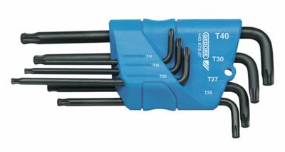 Gedore H 43 KTX-07 Haakse schroevendraaierset T 10, T 15, T 20, T 25, T 27, T 30, T 40, T 45 7-delig