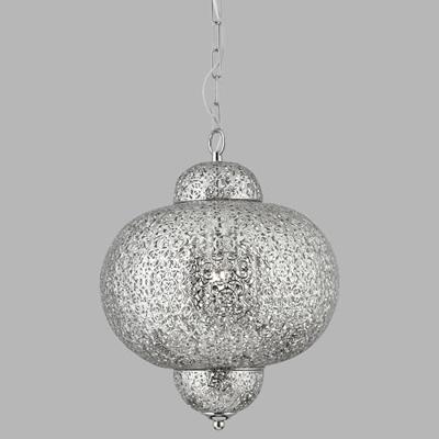 Searchlight Marokaanse stijl hanglampFretwork RVS - 9221-1SS