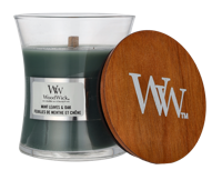 Woodwick Mint Leaves & Oak Mini Hourglass Candle 0 - thumbnail