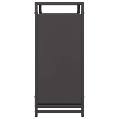 VidaXL Brandhoutrek 60x28x65 cm koudgewalst staal zwart VidaXL Brandhoutrek 60x28x65 cm koudgewalst staal zwart
