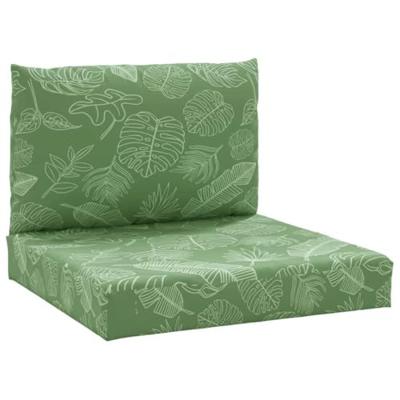 VidaXL Palletkussens 2 st bladpatroon oxford stof VidaXL Palletkussens 2 st bladpatroon oxford stof
