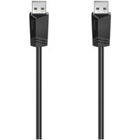 Hama USB-kabel A-A, USB 2.0, 480 Mbit/s, 1,50 m Kabel Zwart - thumbnail