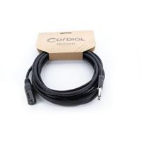 Cordial EM 5 MP XLR Verbindingskabel [1x XLR-stekker 3-polig - 1x Jackplug male 6,3 mm (mono)] Zwart - thumbnail