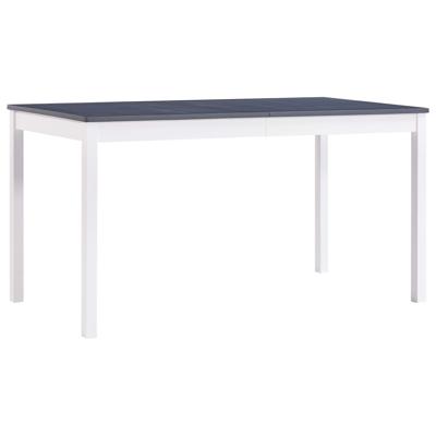 vidaXL Eettafel 140x70x73 cm grenenhout wit en grijs vidaXL Eettafel 140x70x73 cm grenenhout wit en grijs