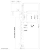 Neomounts FPMA-CH100BLACK 1-voudig Monitor-tafelbeugel 25,4 cm (10) - 76,2 cm (30) Zwart - thumbnail