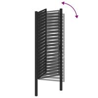 Tuinhek afsluitbaar 100x200 cm aluminium zwart - thumbnail