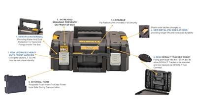 DeWalt DWST83345-1 | TSTAK-Box | stevige gereedschapskoffer | korte hendel - DWST83345-1 - thumbnail