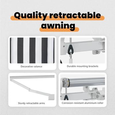 VidaXL Inklapbaar zonnescherm antraciet 350 x 200 cm stof VidaXL Inklapbaar zonnescherm antraciet 350 x 200 cm stof