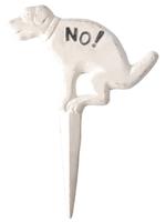 Hondenbordje wit no / Esschert Design - thumbnail