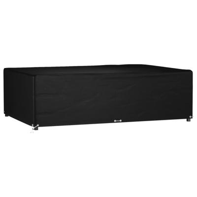 Tuinmeubelhoezen met 12 oogjes 2 st rechthoekig 227x152x65 cm