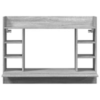 Wandbureau 105x48x75 cm bewerkt hout grijs sonoma eikenkleurig - thumbnail