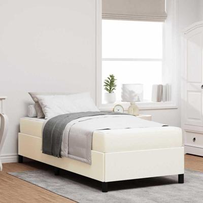 Bedframe Crème 90 x 200 cm Katoenen stof