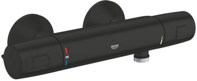 Grohe QuickFix Precision Trend douche thermostaatkraan 12cm mat zwart Grohe QuickFix Precision Trend douche thermostaatkraan 12cm mat zwart