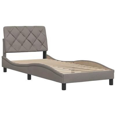 Bedframe zonder matras 100x200 cm stof taupe