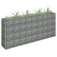 Gabion plantenbak verhoogd 180x30x90 cm gegalvaniseerd staal - thumbnail