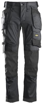 Snickers Workwear 6241 Stretch Werkbroek met holsterzakken grijs/zwart - maat 56