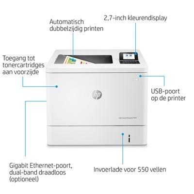 Laserprinter HP M554dn Wit