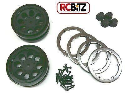 Axial 1.9 8 Hole Beadlocks - Black (2pcs) (AX8087)