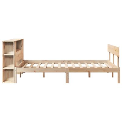 Bed met boekenkast zonder matras massief grenenhout 160x200 cm - thumbnail