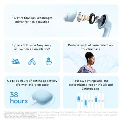 In-ear Bluetooth oordopjes Xiaomi Redmi Buds 6 Lite Wit - thumbnail