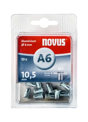 Novus Office 106440700 Popmoer (Ø x l) 6 mm x 6 mm M4 Aluminium Aluminium 10 stuk(s) Novus Office 106440700 Popmoer (Ø x l) 6 mm x 6 mm M4 Aluminium Aluminium 10 stuk(s)