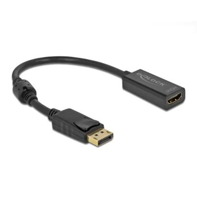 Delock 63559 DisplayPort / HDMI Adapter [1x DisplayPort stekker - 1x HDMI-bus] Zwart 0.20 m