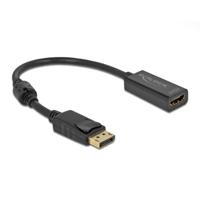 Delock 63559 DisplayPort / HDMI Adapter [1x DisplayPort stekker - 1x HDMI-bus] Zwart 0.20 m - thumbnail