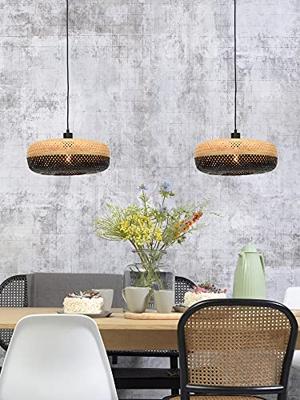 GOOD&MOJO Hanglamp 'Palawan' Small, Bamboe, kleur Naturel/Zwart