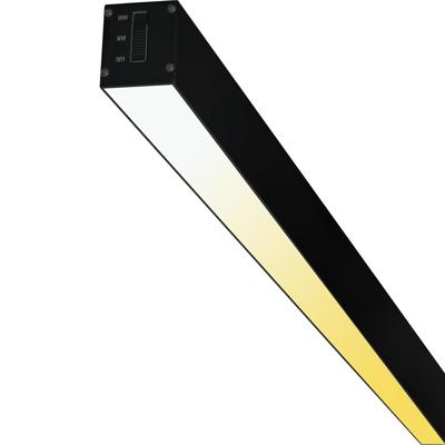 Lineaire LED Hanglamp 40W 120cm Zwart - Aanpasbare CCT Lichtkleur
