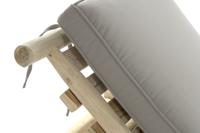 Solstol DKD Home Decor Natuurlijk Teakboom Polyester Lichtgrijs (209 x 86 x 35 cm) - thumbnail